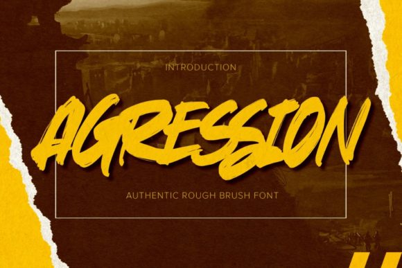 Agression: A Creepy Display Font for Bold Editorial Projects