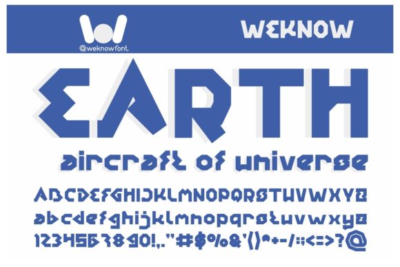 Earth Aircraft Universe: A Bold Display Font for Digital Creators