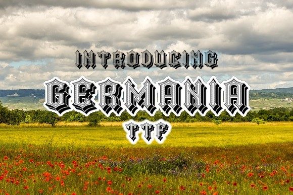 Germania: A Display Font for Handmade Craft Projects