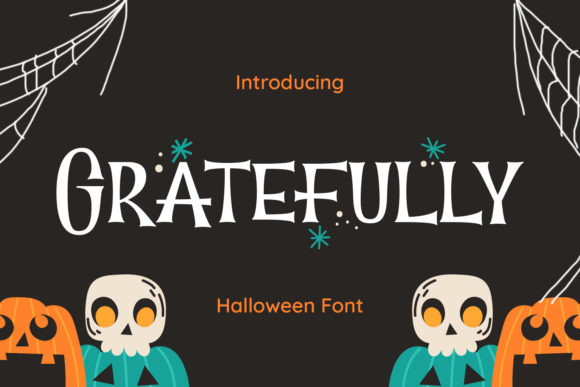 Gratefully: A Thick Spooky Display Font for Branding Projects