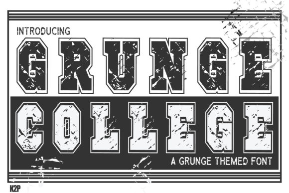 Grunge College Font for Bold Maker Projects