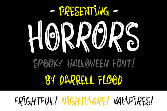 Horrors: A Creepy Display Font for Dramatic Designs