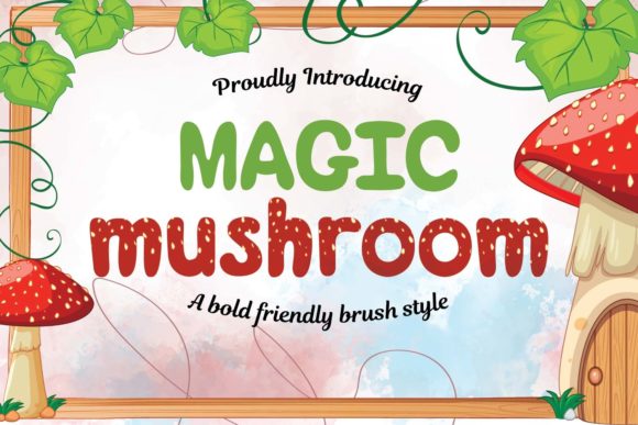 Magic Mushroom: A Bold Display Font for Crafters and Creative Projects