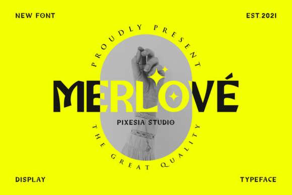 Merlove: A Bold Display Font for Playful Branding