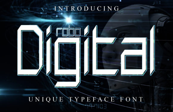 Robo Digital Font: Bold Display Typography for Business