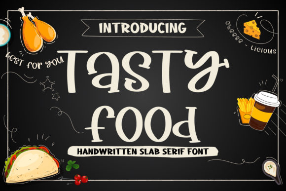 Tasty Food: The Bouncy Display Font for Warm Editorial Design