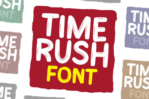 Time Rush: A Brushed Display Font for Makers
